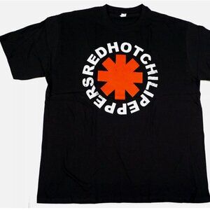 RED HOT CHILI PEPPERS Vintage Logo T-shirt RHCP Black Rock Tee Shirt New
